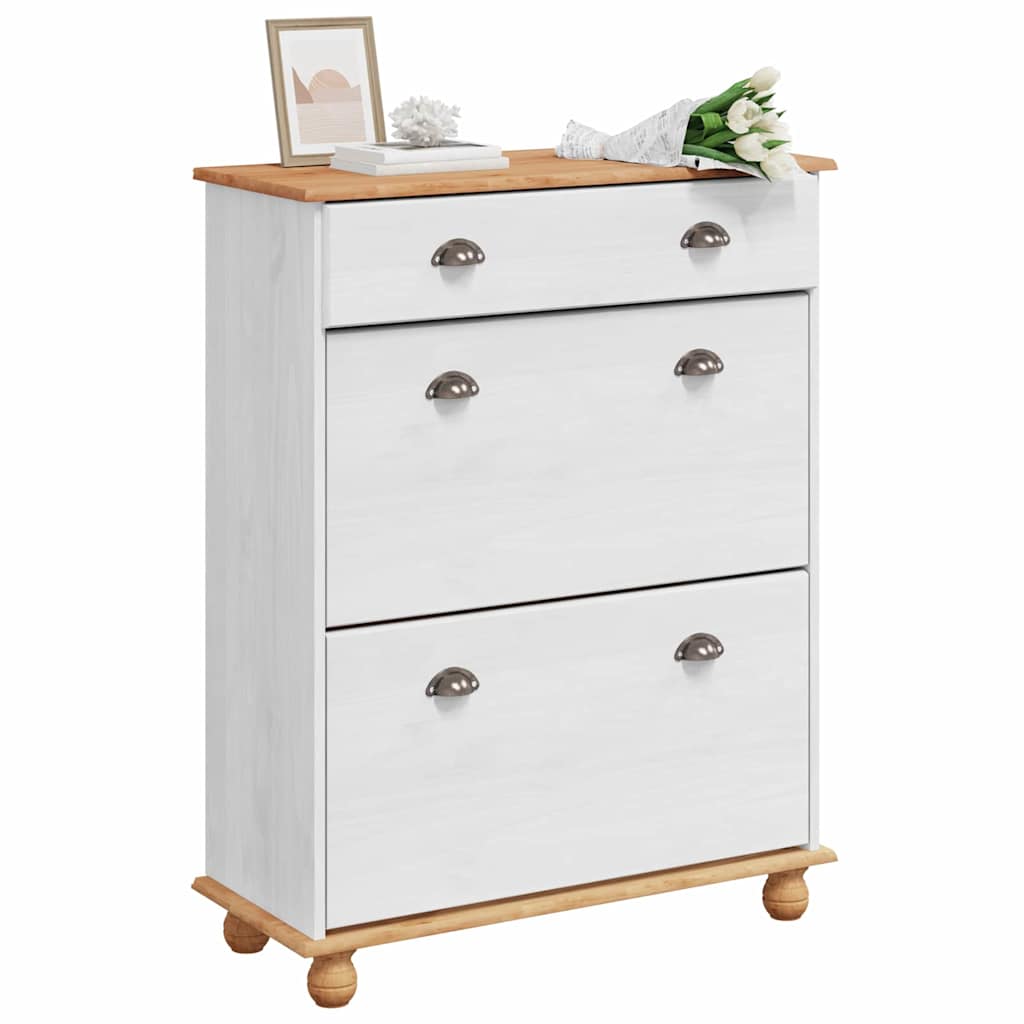 Ντουλάπα Παπουτσιών με συρτάρι ASKIM Λευκό 85 x 35 x 108 εκ