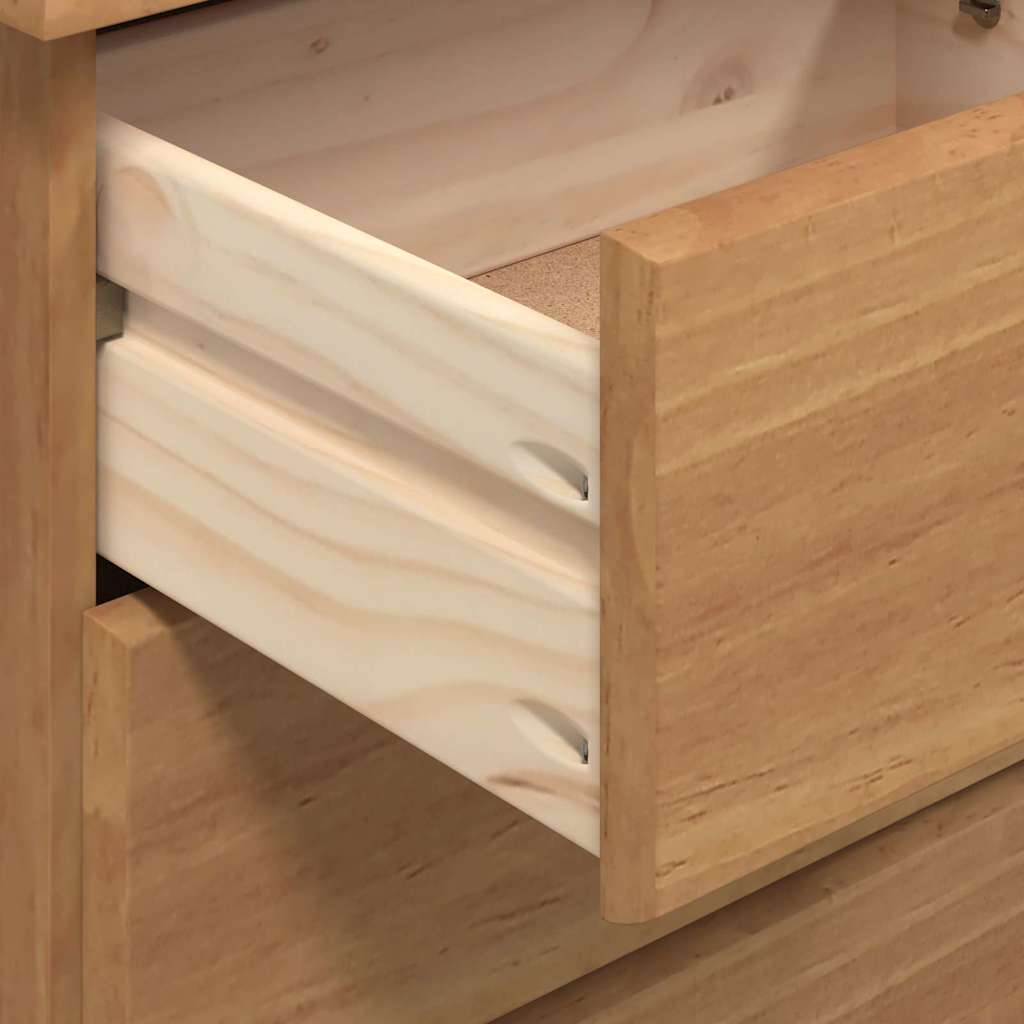 Γραφείο γραφής ASKIM Καφέ 95 x 40 x 75 εκ. Στερεά ξυλεία πεύκου - Pakobazaar