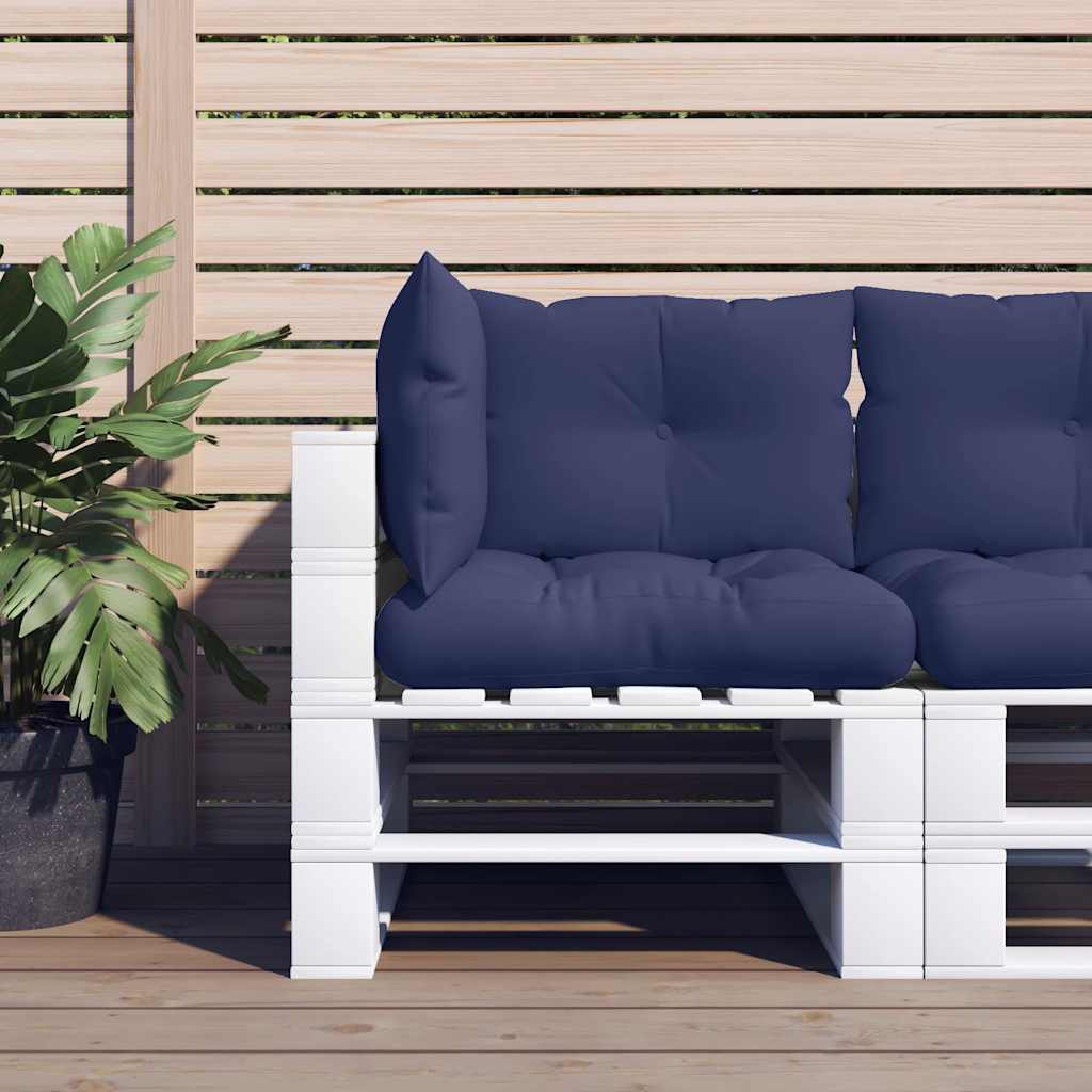 Μαξιλάρια Παλέτας 3 τεμ. Ναυτικό Μπλε από Ύφασμα Oxford - Pakobazaar