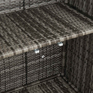 Ντουλάπι αποθήκευσης με ράφι Γκρι 100 x 36 x 102 εκ Ρατάν - Pakobazaar