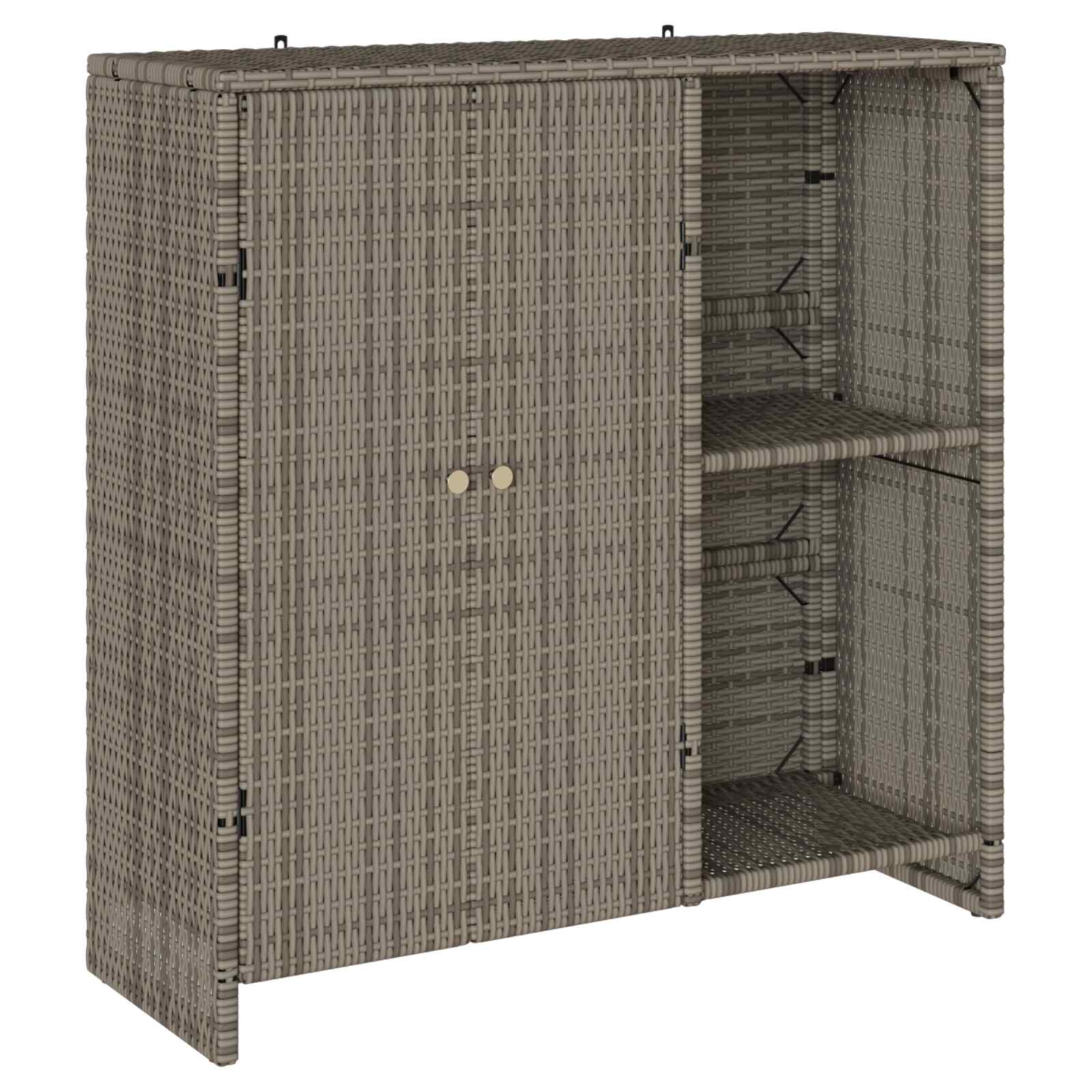 Ντουλάπι αποθήκευσης με ράφι Γκρι 100 x 36 x 102 εκ Ρατάν - Pakobazaar