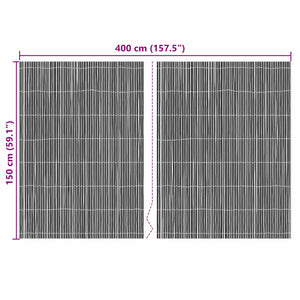 Φράχτης Μπαμπού Φυσικό 400 x 150 cm Μπαμπού - Pakobazaar