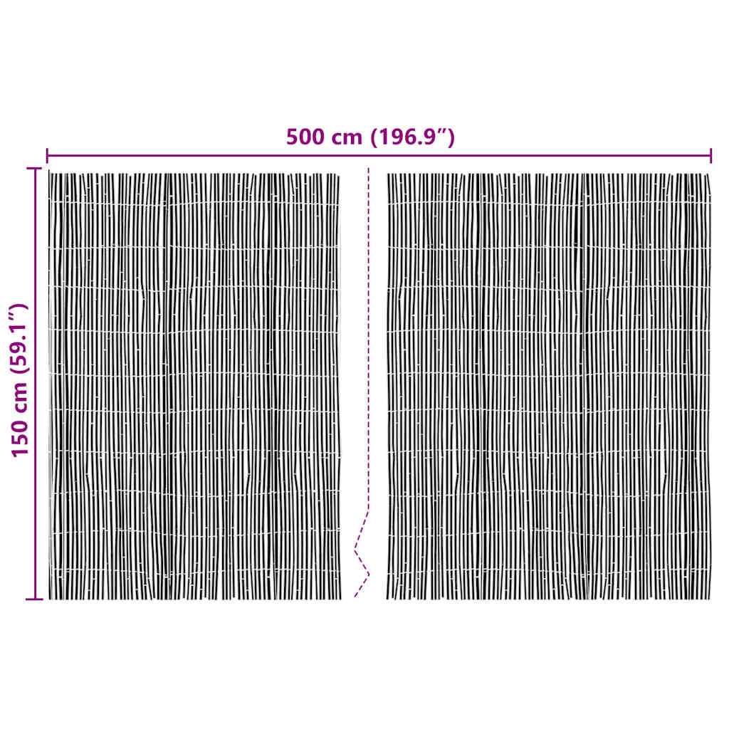 Φράχτης Μπαμπού Φυσικό 500 x 150 cm Μπαμπού