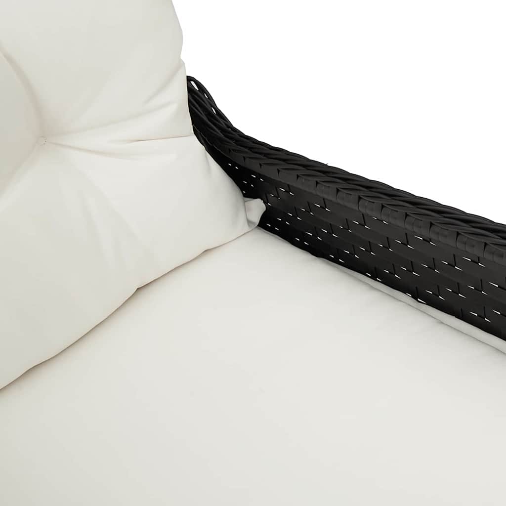 Ανακλινόμενη πολυθρόνα Μαύρο 56 x 66 x 95 εκ συνθετικό ρατάν