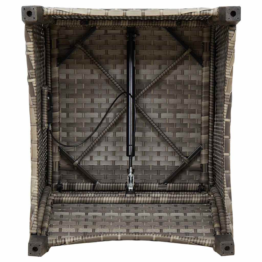 Ανακλινόμενη πολυθρόνα Γκρι 56 x 66 x 95 εκ συνθετικό ρατάν - Pakobazaar