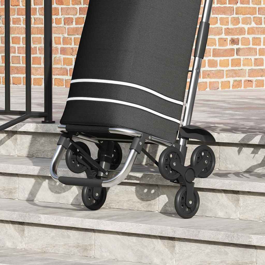 Καρότσι Αγορών Μαύρο 47 x 39 x 100,5 εκ. Ύφασμα Oxford - Pakobazaar