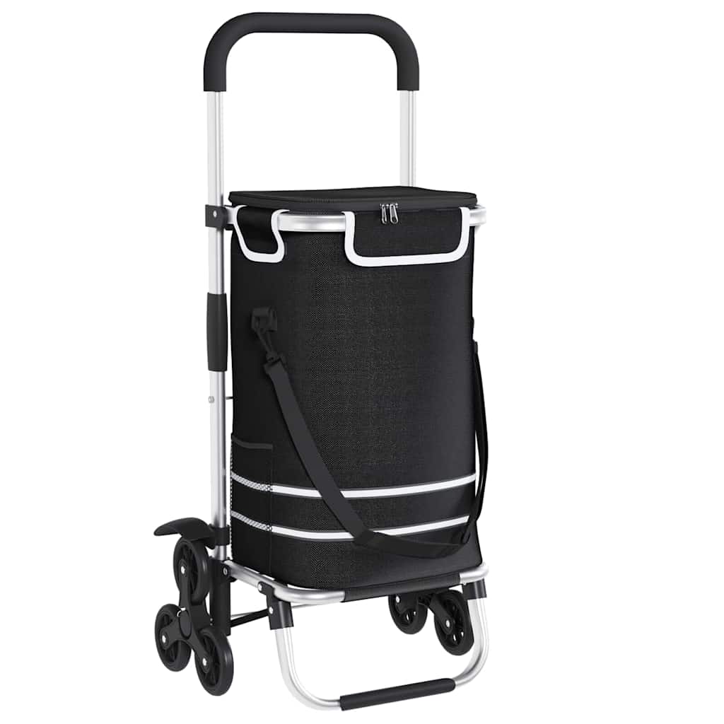 Καρότσι Αγορών Μαύρο 47 x 39 x 100,5 εκ. Ύφασμα Oxford - Pakobazaar
