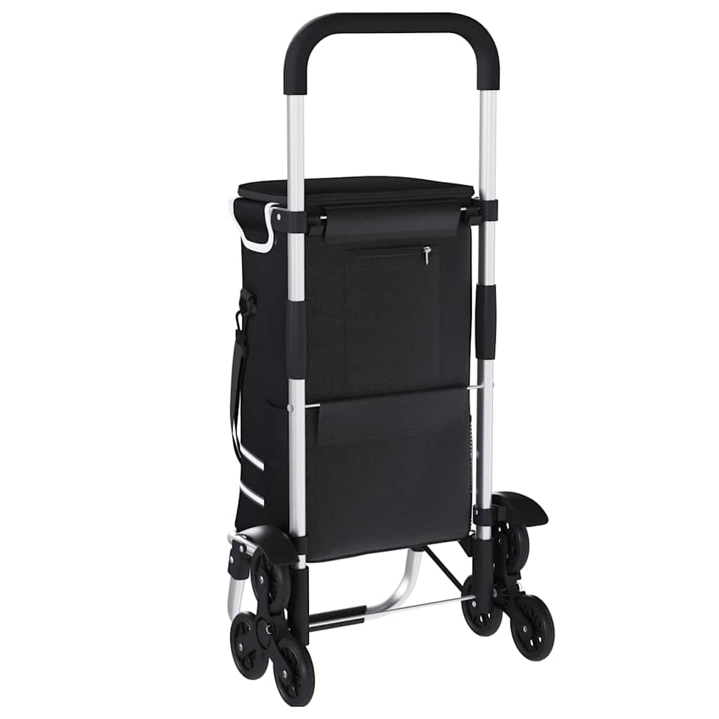 Καρότσι Αγορών Μαύρο 47 x 39 x 100,5 εκ. Ύφασμα Oxford - Pakobazaar