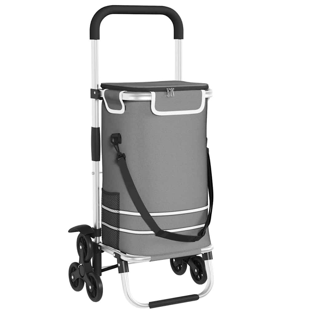 Καρότσι Αγορών Γκρι 47 x 39 x 100,5 εκ. Ύφασμα Oxford - Pakobazaar