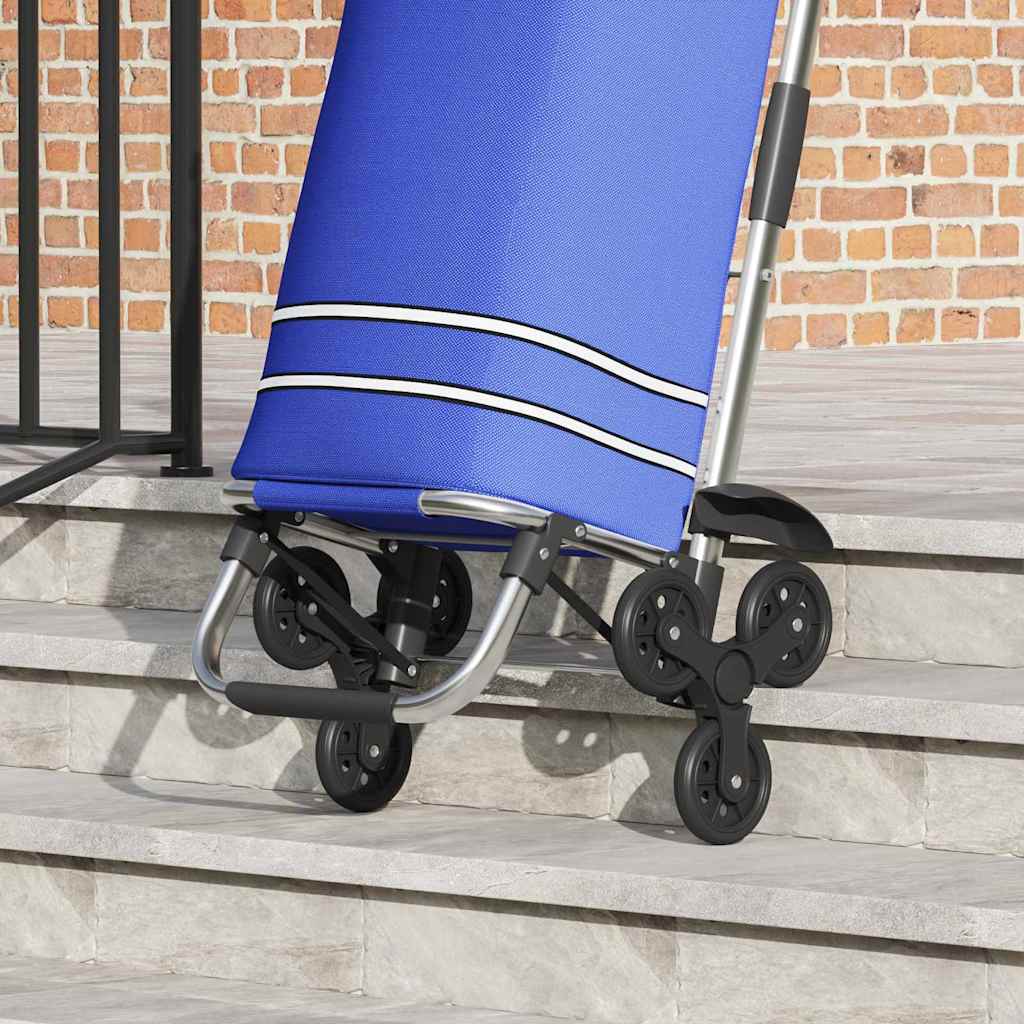 Καρότσι Αγορών Μπλε 47 x 39 x 100,5 εκ. Ύφασμα Oxford - Pakobazaar