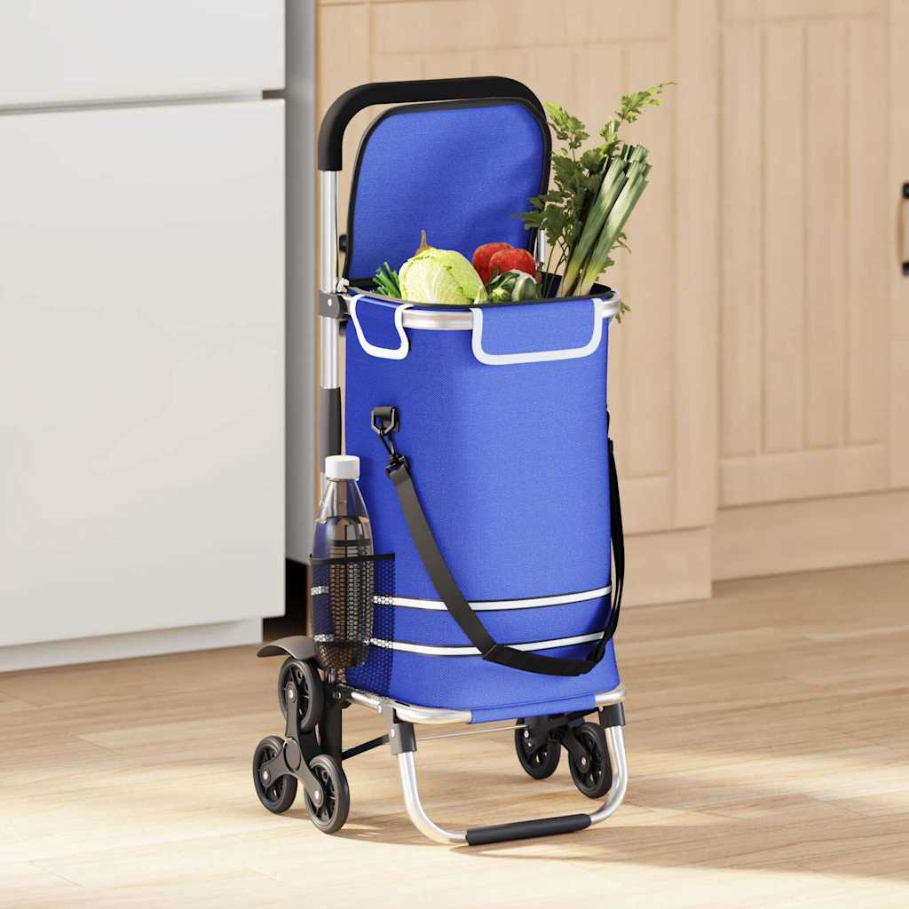 Καρότσι Αγορών Μπλε 47 x 39 x 100,5 εκ. Ύφασμα Oxford - Pakobazaar