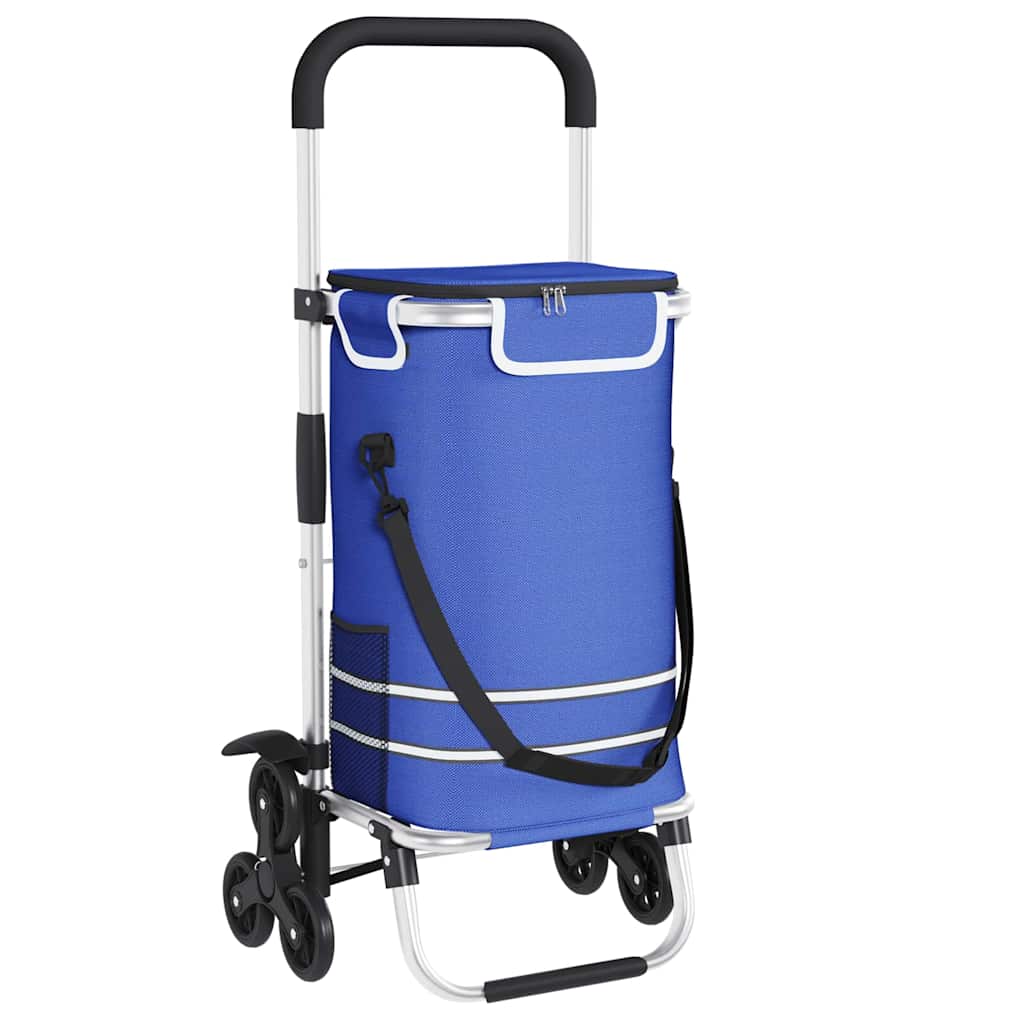 Καρότσι Αγορών Μπλε 47 x 39 x 100,5 εκ. Ύφασμα Oxford - Pakobazaar