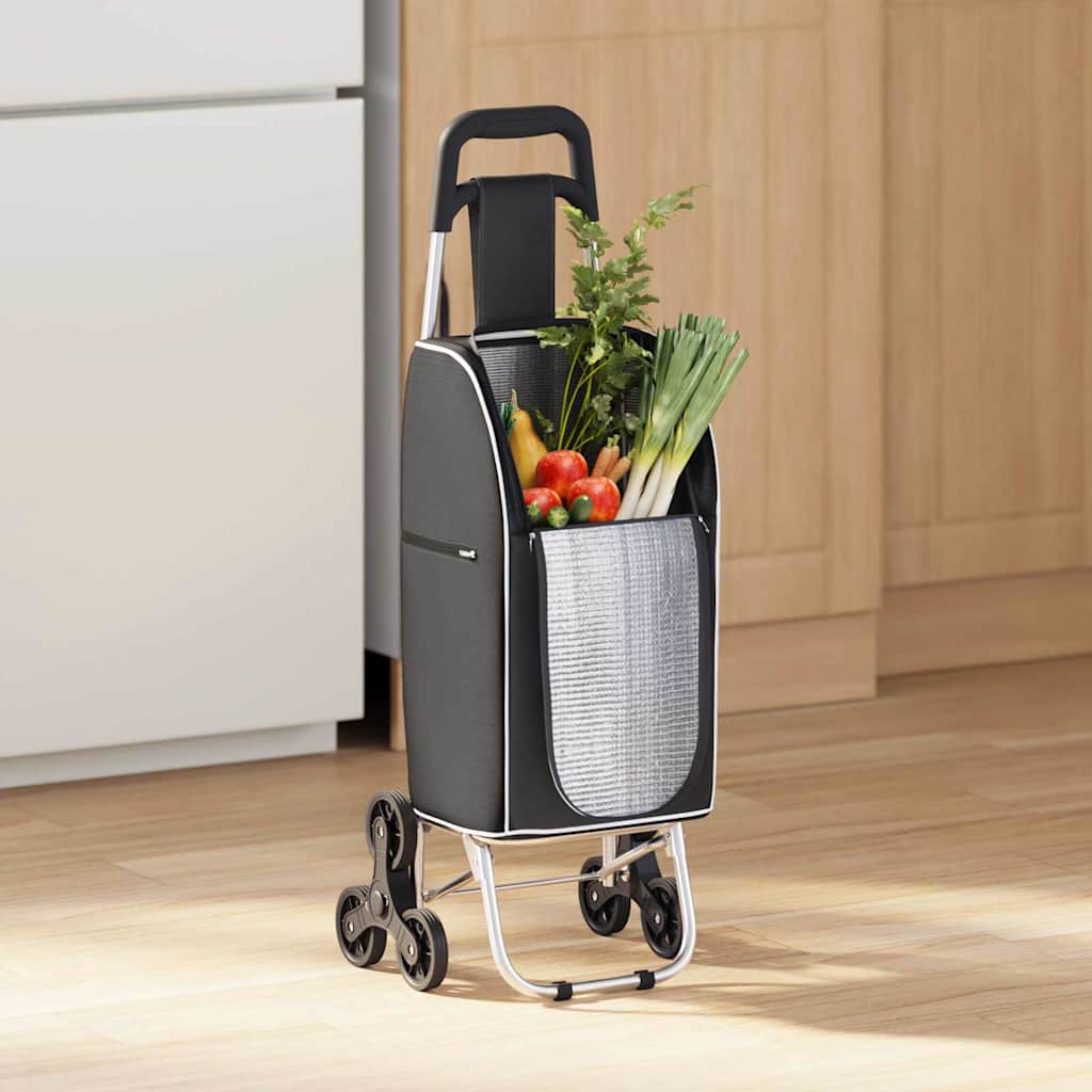 Καρότσι Αγορών Μαύρο 39,5 x 33 x 93 εκ Ύφασμα Oxford - Pakobazaar