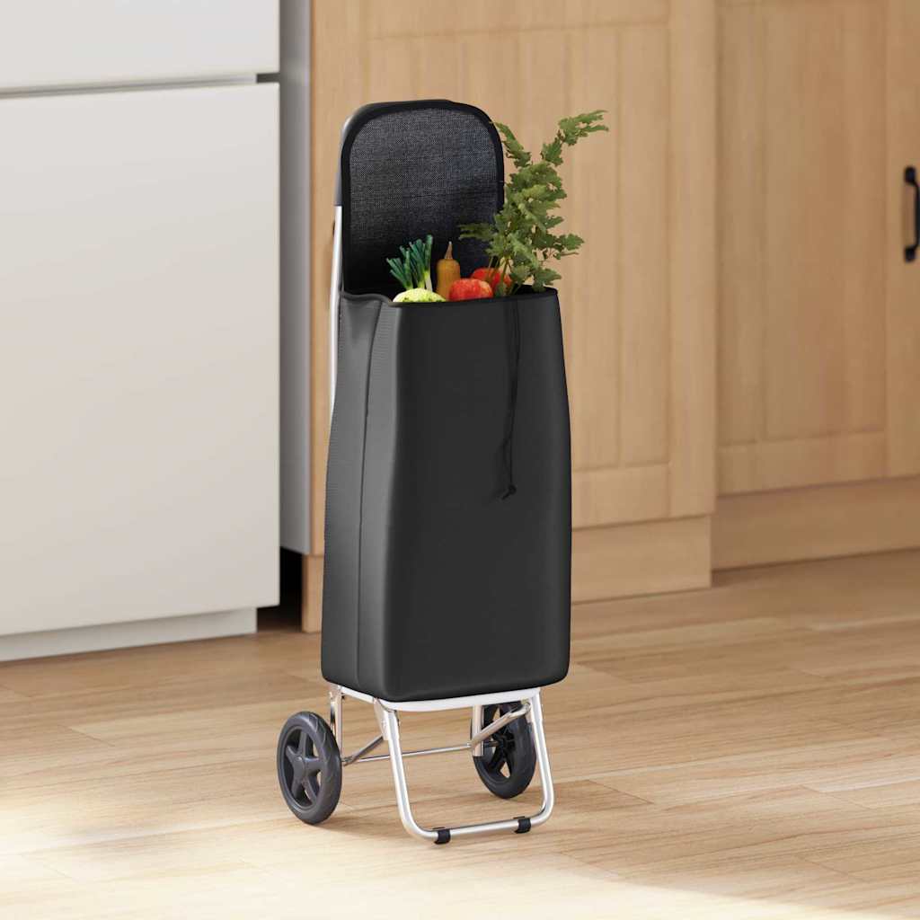 Καρότσι Αγορών Μαύρο 35 x 28 x 92 εκ. Ύφασμα Oxford - Pakobazaar
