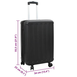 Βαλίτσα με κλειδαριά Μαύρο 34 x 23 x 55.5 εκ. ΑΒΣ Πλαστικό - Pakobazaar