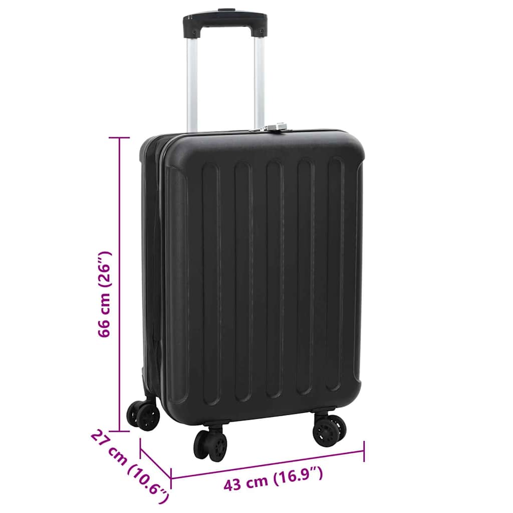 Βαλίτσα με κλειδαριά Μαύρο 43 x 27 x 66 εκ. ΑΒΣ Πλαστικό