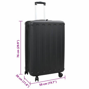 Βαλίτσα με κλειδαριά Μαύρο 50 x 30 x 76 εκ. ΑΒΣ Πλαστικό