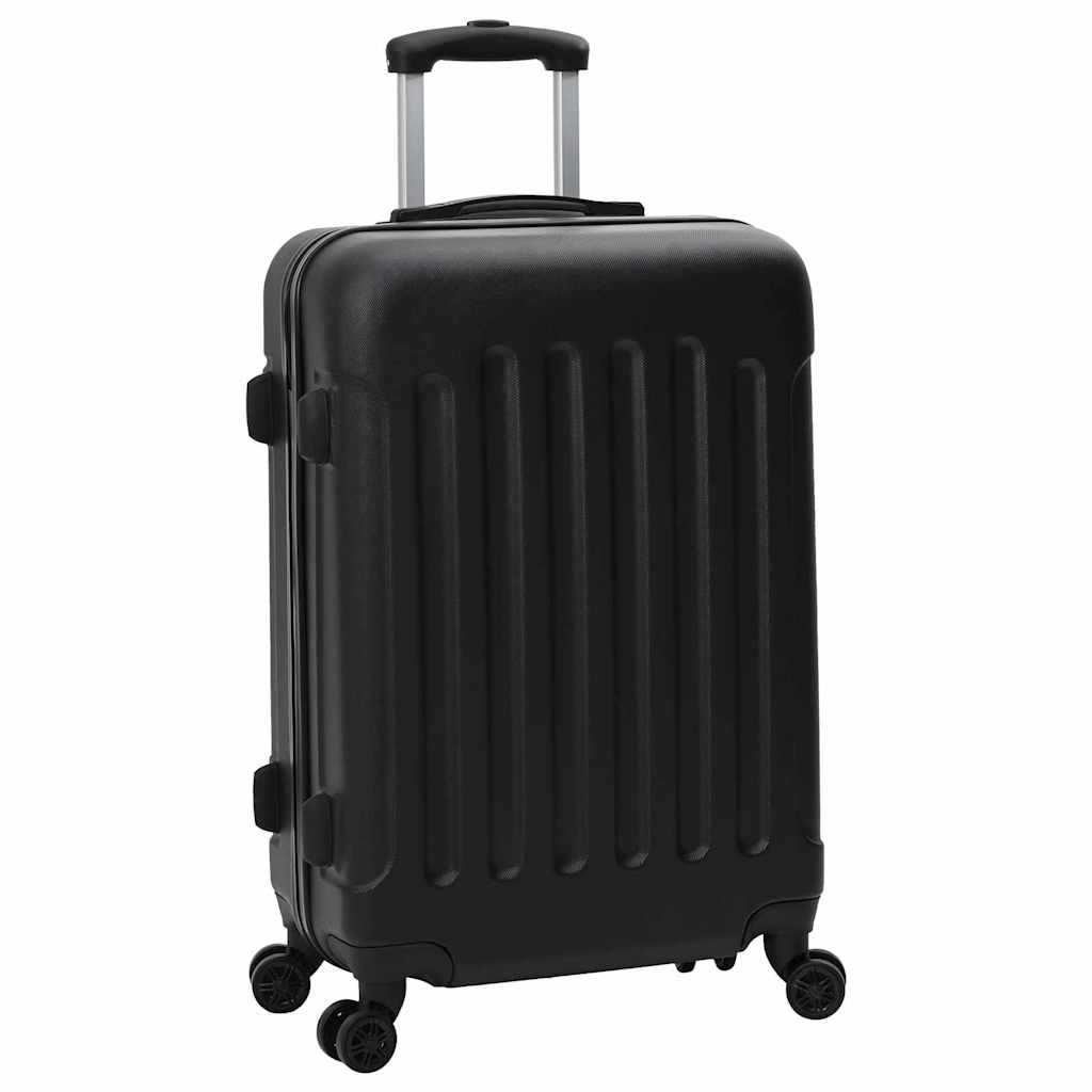 Βαλίτσα με κλειδαριά 3 pcs Μαύρο 50 x 31 x 78 εκ ΑΒΣ Πλαστικό