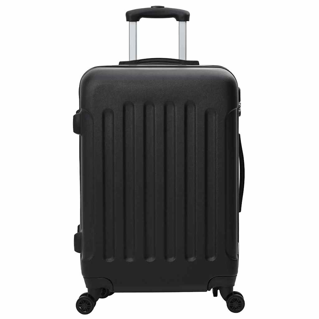 Βαλίτσα με κλειδαριά 3 pcs Μαύρο 50 x 31 x 78 εκ ΑΒΣ Πλαστικό
