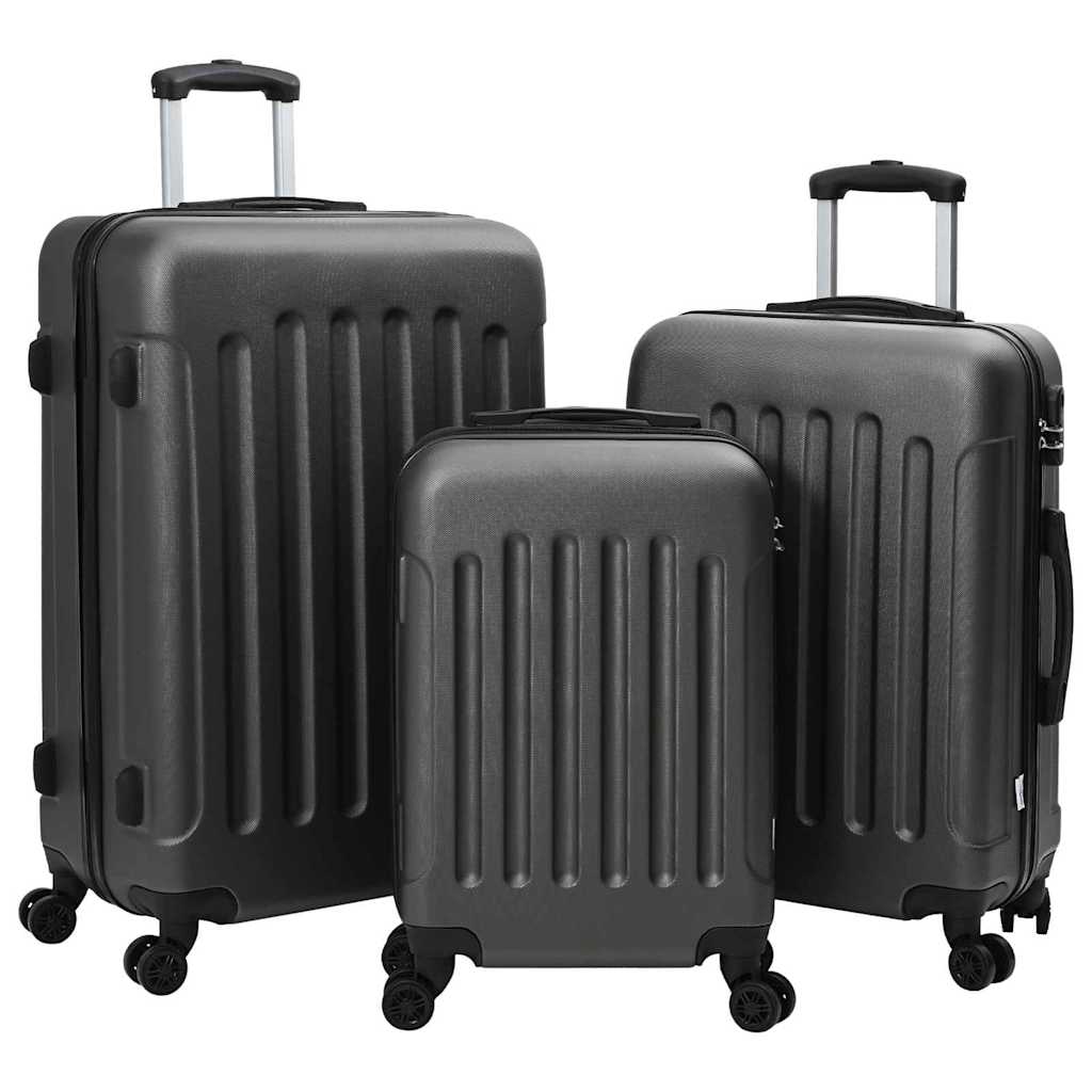 Βαλίτσα 3 pcs Σκούρο Γκρι 50 x 31 x 78 εκ ΑΒΣ Πλαστικό
