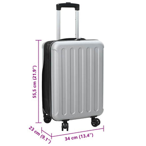 Βαλίτσα με κλειδαριά Ασημί 34 x 23 x 55.5 εκ. ΑΒΣ Πλαστικό