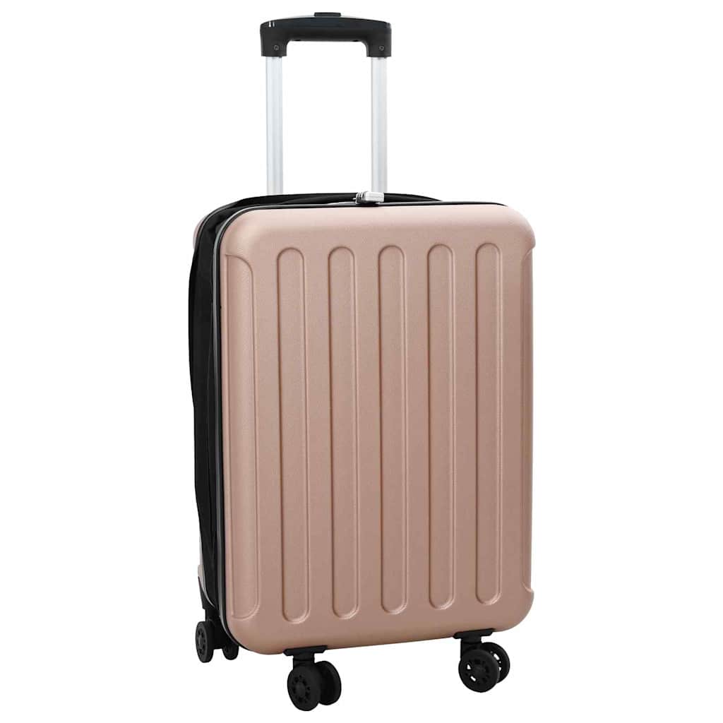 Βαλίτσα με κλειδαριά ροζ χρυσό 34 x 23 x 55.5 εκ. ΑΒΣ Πλαστικό