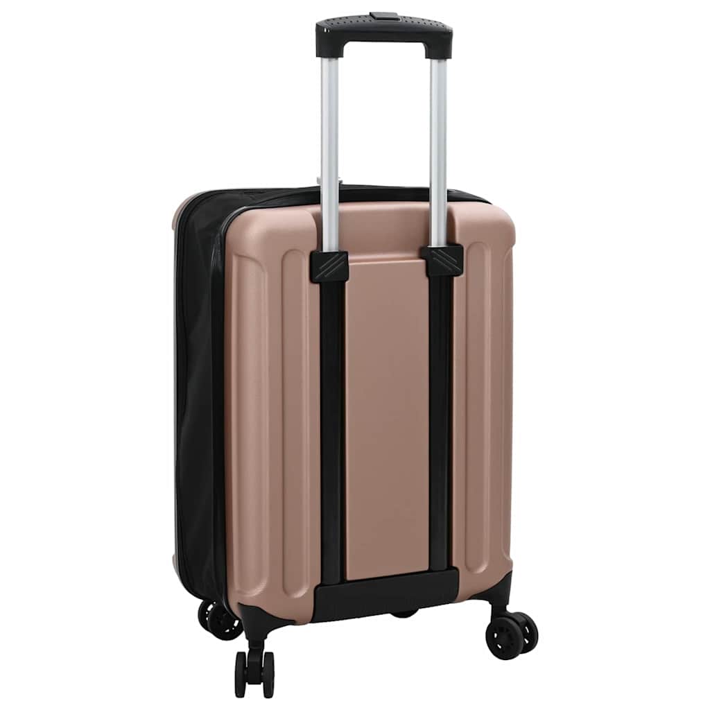 Βαλίτσα με κλειδαριά ροζ χρυσό 34 x 23 x 55.5 εκ. ΑΒΣ Πλαστικό