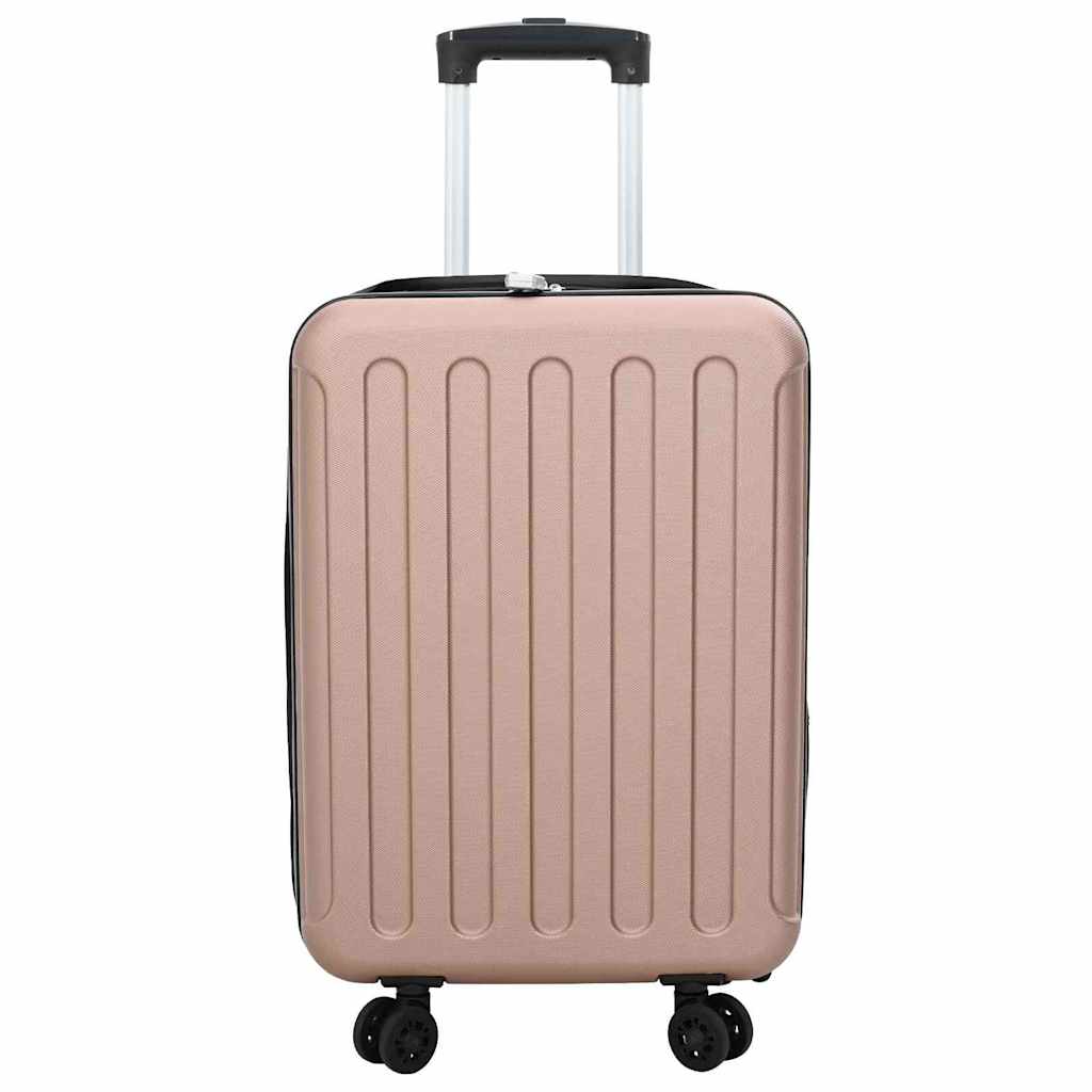 Βαλίτσα με κλειδαριά ροζ χρυσό 34 x 23 x 55.5 εκ. ΑΒΣ Πλαστικό