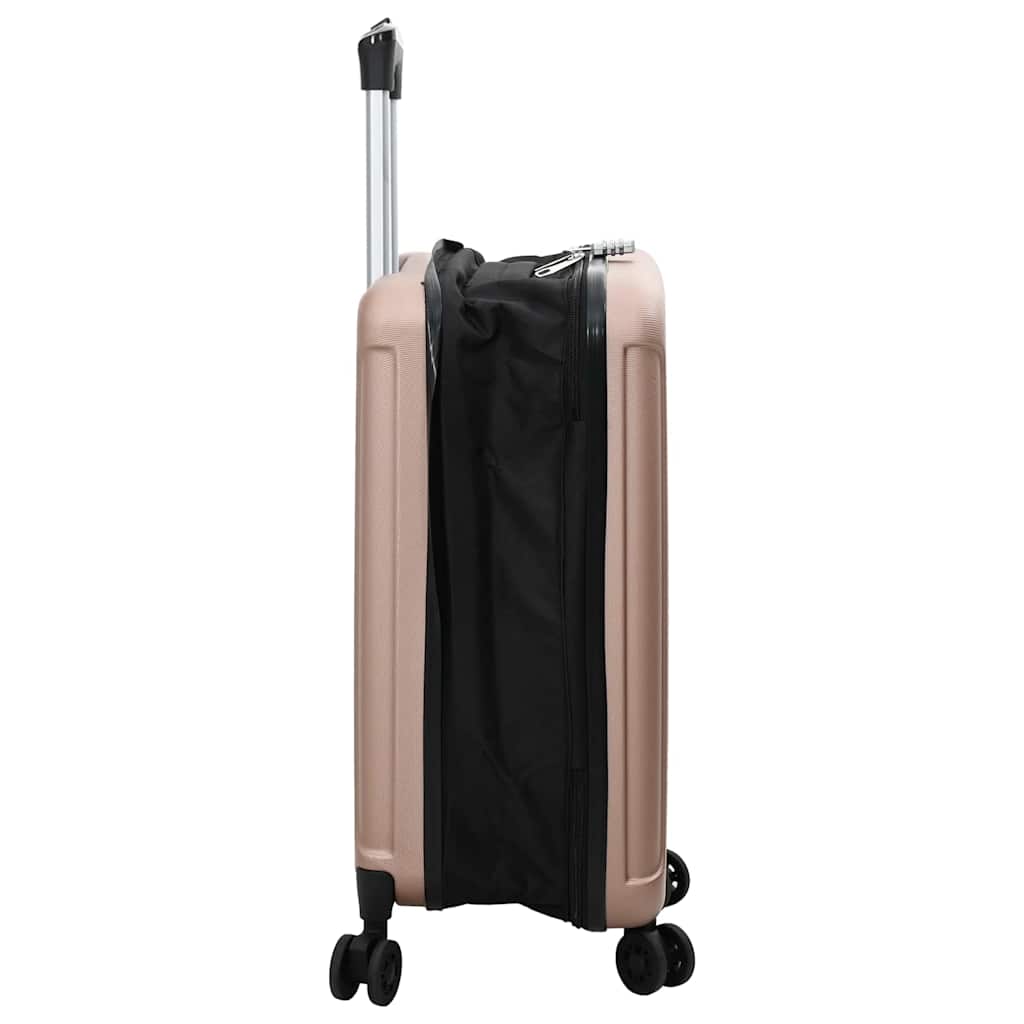 Βαλίτσα με κλειδαριά ροζ χρυσό 34 x 23 x 55.5 εκ. ΑΒΣ Πλαστικό