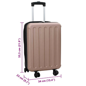 Βαλίτσα με κλειδαριά ροζ χρυσό 34 x 23 x 55.5 εκ. ΑΒΣ Πλαστικό
