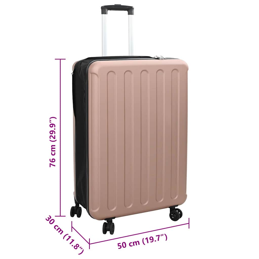 Βαλίτσα με κλειδαριά ροζ χρυσό 50 x 30 x 76 εκ. ΑΒΣ Πλαστικό