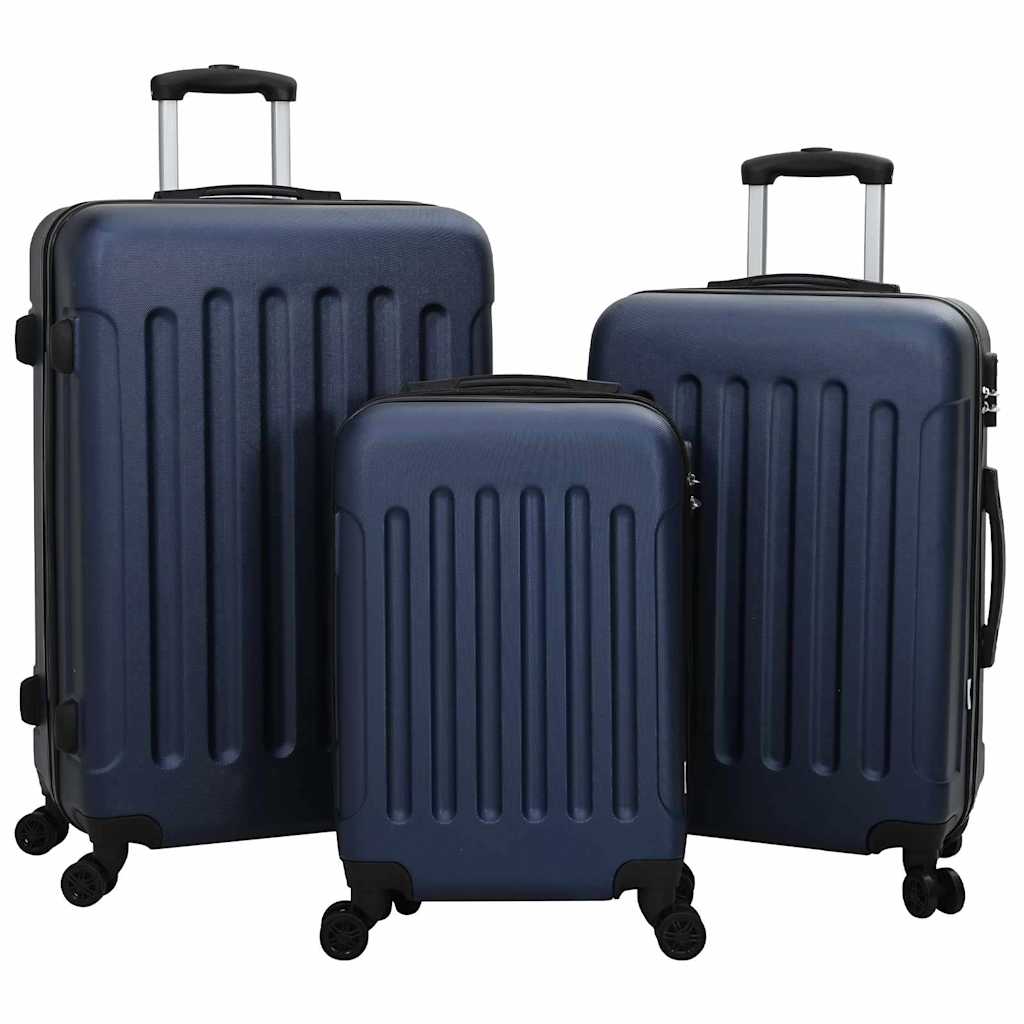 Βαλίτσα 3 pcs Σκούρο Μπλε 50 x 31 x 78 εκ ΑΒΣ Πλαστικό