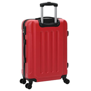 Βαλίτσα με κλειδαριά 3 pcs Κόκκινο 50 x 31 x 78 εκ ΑΒΣ Πλαστικό - Pakobazaar
