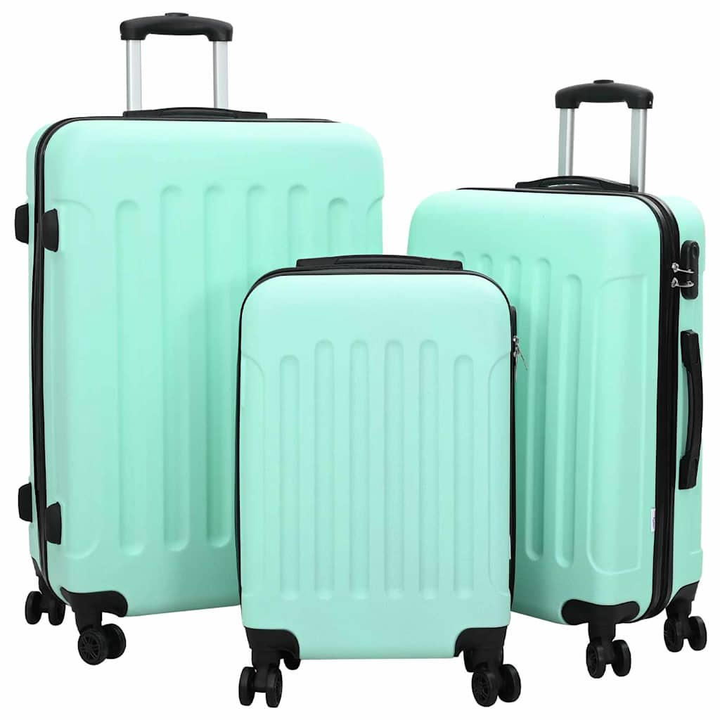 Βαλίτσα 3 pcs Πράσινο της μέντας 50 x 31 x 78 εκ ΑΒΣ Πλαστικό