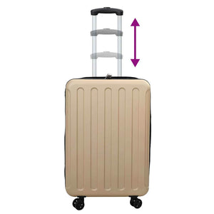 Βαλίτσα με κλειδαριά Μπρονζέ 34 x 23 x 55.5 εκ. ΑΒΣ Πλαστικό
