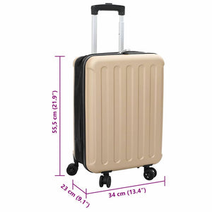 Βαλίτσα με κλειδαριά Μπρονζέ 34 x 23 x 55.5 εκ. ΑΒΣ Πλαστικό