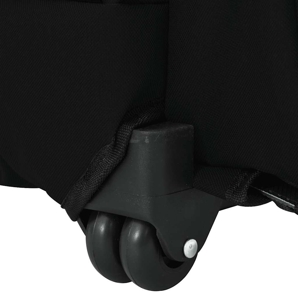 Καρότσι Κατοικίδιων 3 σε 1 Μαύρο Ύφασμα Oxford 48x32x(57-106) εκ. - Pakobazaar