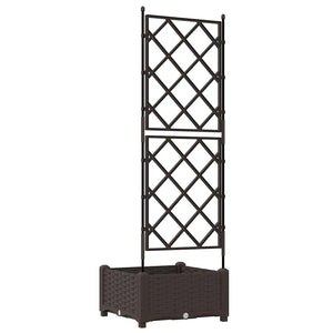 Γλάστρα Κήπου Καφέ 40 x 40 x 125,5 εκ. PP