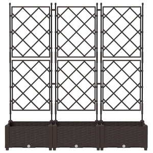 Γλάστρα Κήπου 3 pcs Καφέ 120 x 40 x 125,5 εκ. Ατσάλι - Pakobazaar