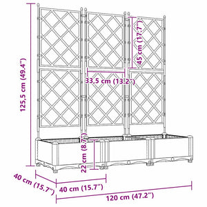 Γλάστρα Κήπου 3 pcs Καφέ 120 x 40 x 125,5 εκ. Ατσάλι - Pakobazaar