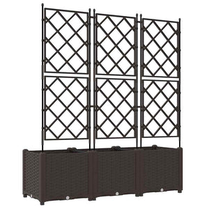 Γλάστρα Κήπου 3 pcs Καφέ 120 x 40 x 143 εκ. Ατσάλι - Pakobazaar