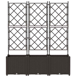 Γλάστρα Κήπου 3 pcs Καφέ 120 x 40 x 143 εκ. Ατσάλι - Pakobazaar