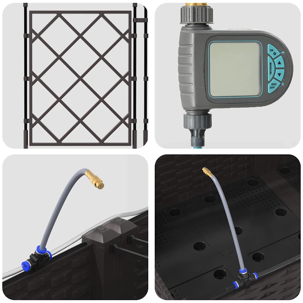 Γλάστρα Κήπου 2 pcs Καφέ Ατσάλι - Pakobazaar