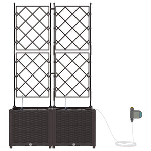 Γλάστρα Κήπου 2 pcs Καφέ Ατσάλι - Pakobazaar