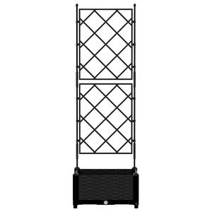 Γλάστρα Κήπου Μαύρο 40 x 40 x 125,5 εκ. PP
