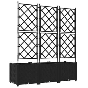 Γλάστρα Κήπου 3 pcs Μαύρο 120 x 40 x 143 εκ. Ατσάλι - Pakobazaar