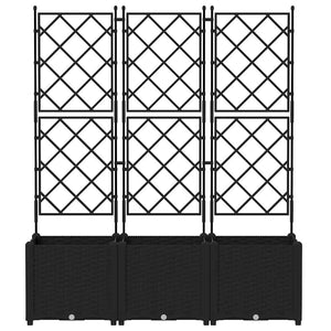 Γλάστρα Κήπου 3 pcs Μαύρο 120 x 40 x 143 εκ. Ατσάλι - Pakobazaar