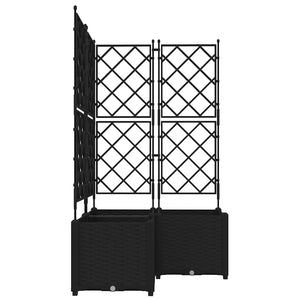 Γλάστρα Κήπου 3 τμχ. Μαύρο 80 x 80 x 143 εκ. PP - Pakobazaar