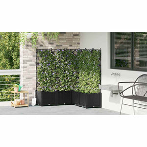 Γλάστρα Κήπου 5 pcs Μαύρο 120 x 120 x 143 εκ. Ατσάλι - Pakobazaar