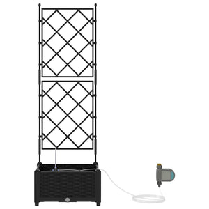 Γλάστρα Κήπου Μαύρο 40 x 40 x 126 cm Ατσάλι - Pakobazaar